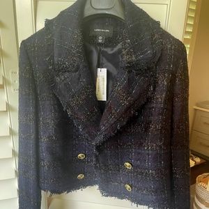 NWT Karen Millen Tweed Cropped Jacket, Sz. 4 (US)